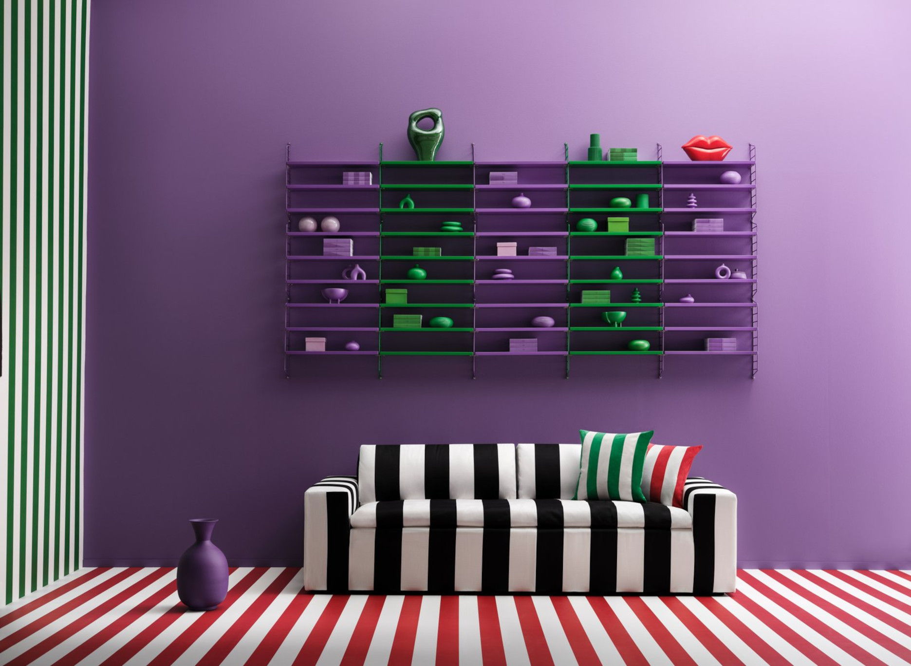 Above: String Pocket shelving from String Furniture Above: String Pocket shelving from String Furniture