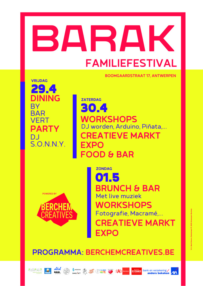 BARAK – driedaags festival voor creatievelingen, muziekliefhebbers, families en buurtbewoners