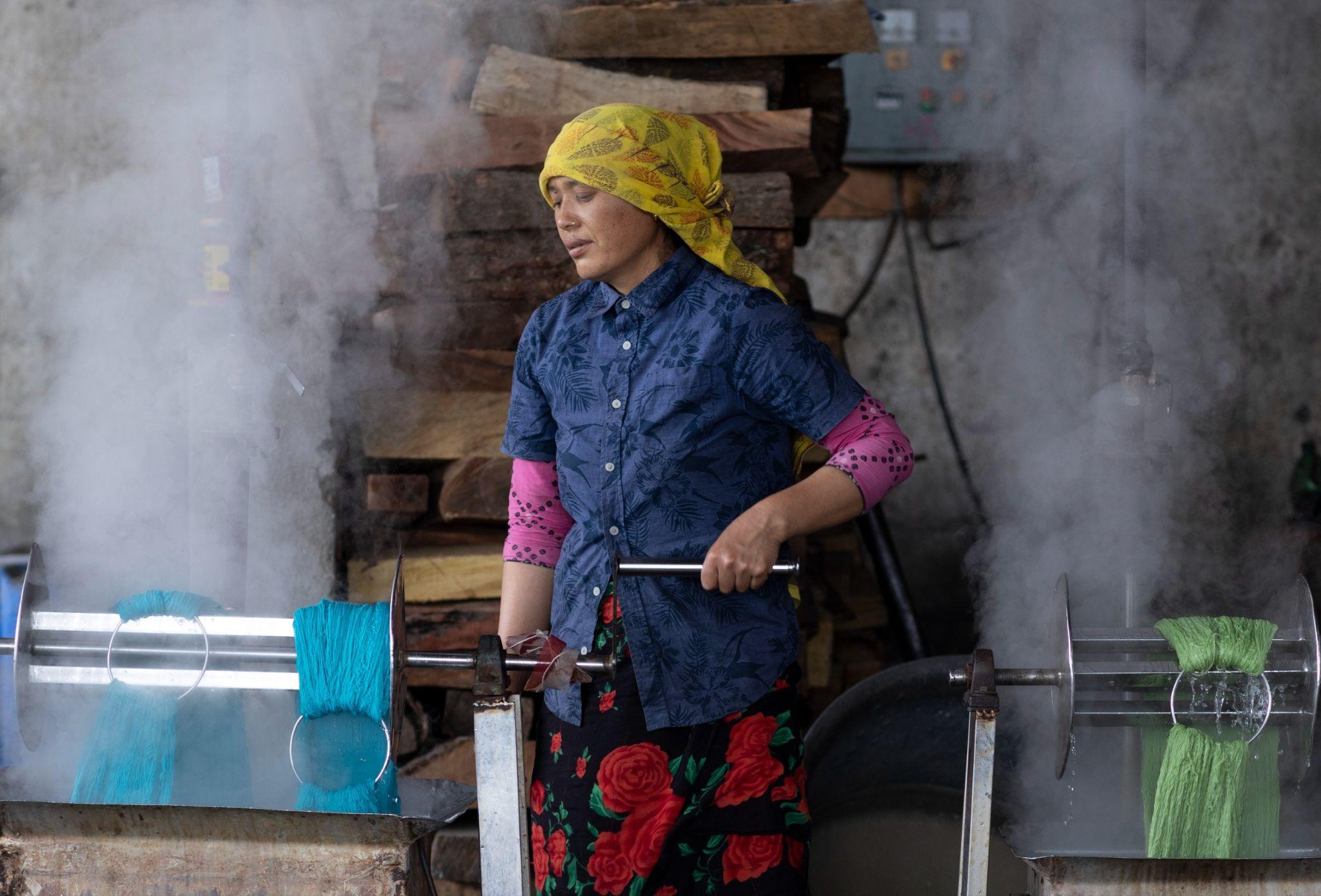 Zoometry Collection | Yarn dyeing in Nepal © Creative Matters, Narendra Shrestha photography
