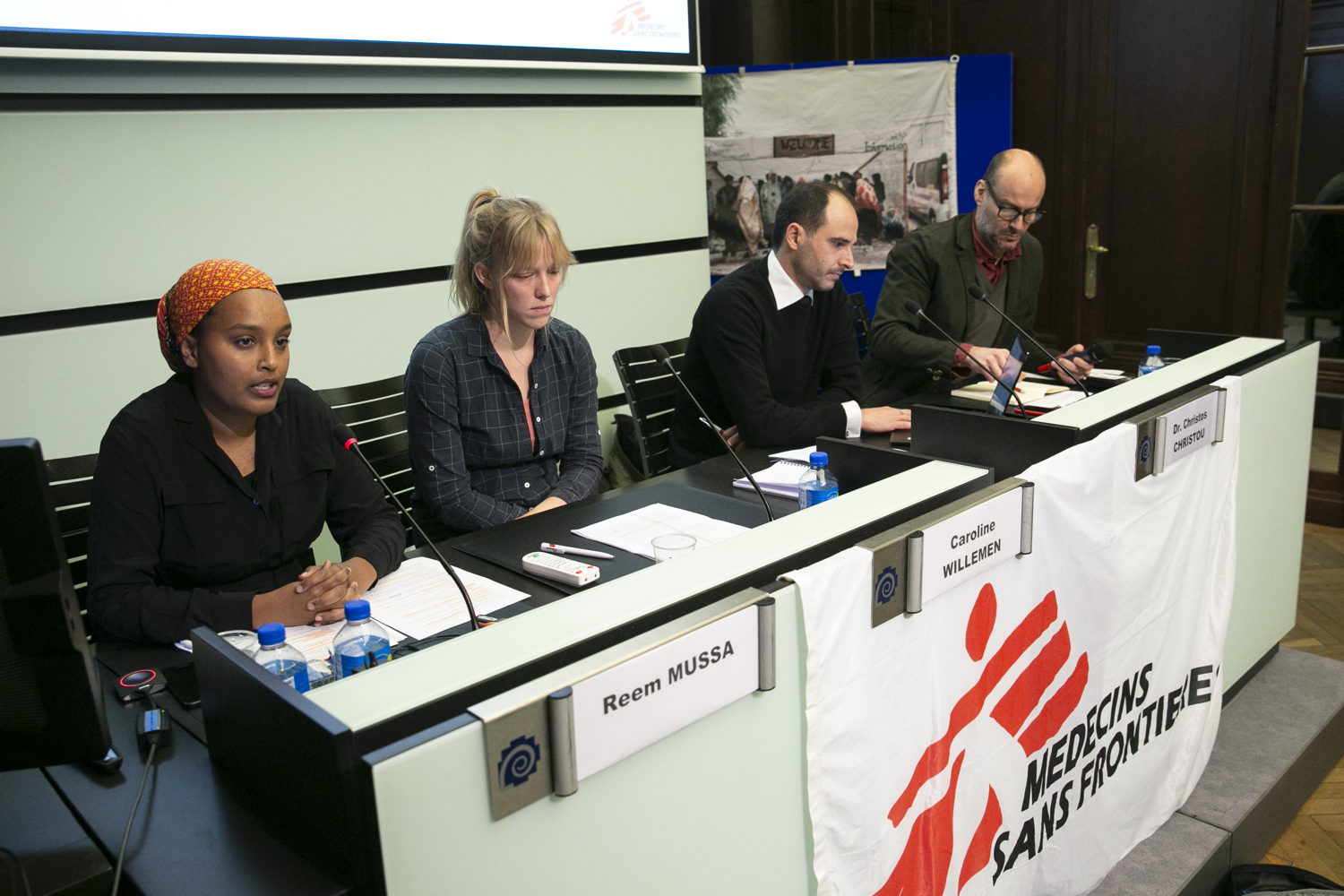 Conférence de presse à Bruxelles © Albert Masias/MSF