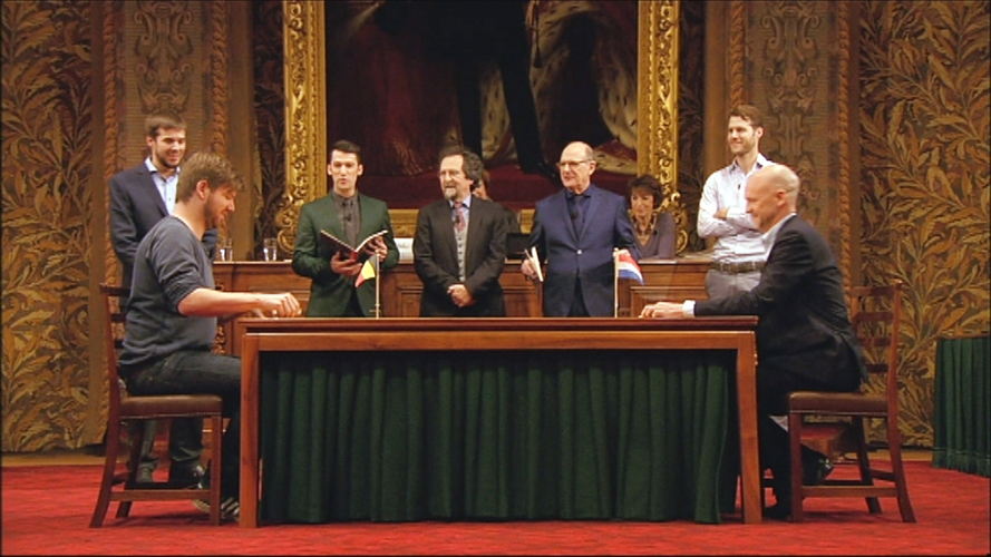Het Groot Dictee - Bart Cannaerts en Frank Ketelaer - (c) Men at work / VRT