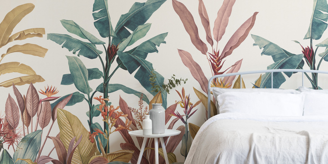Renowned botanical art transformed to wondrous wallpaper designs