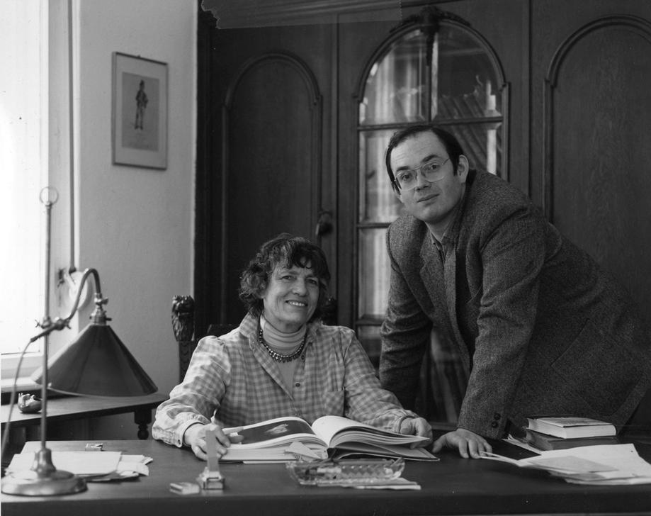 Marielise Göpel (née en 1922) et Justus Göpel, co-directeurs généraux d'AKG de 1980 à 1985, au numéro 22 de la Teutonenstraße, à Berlin