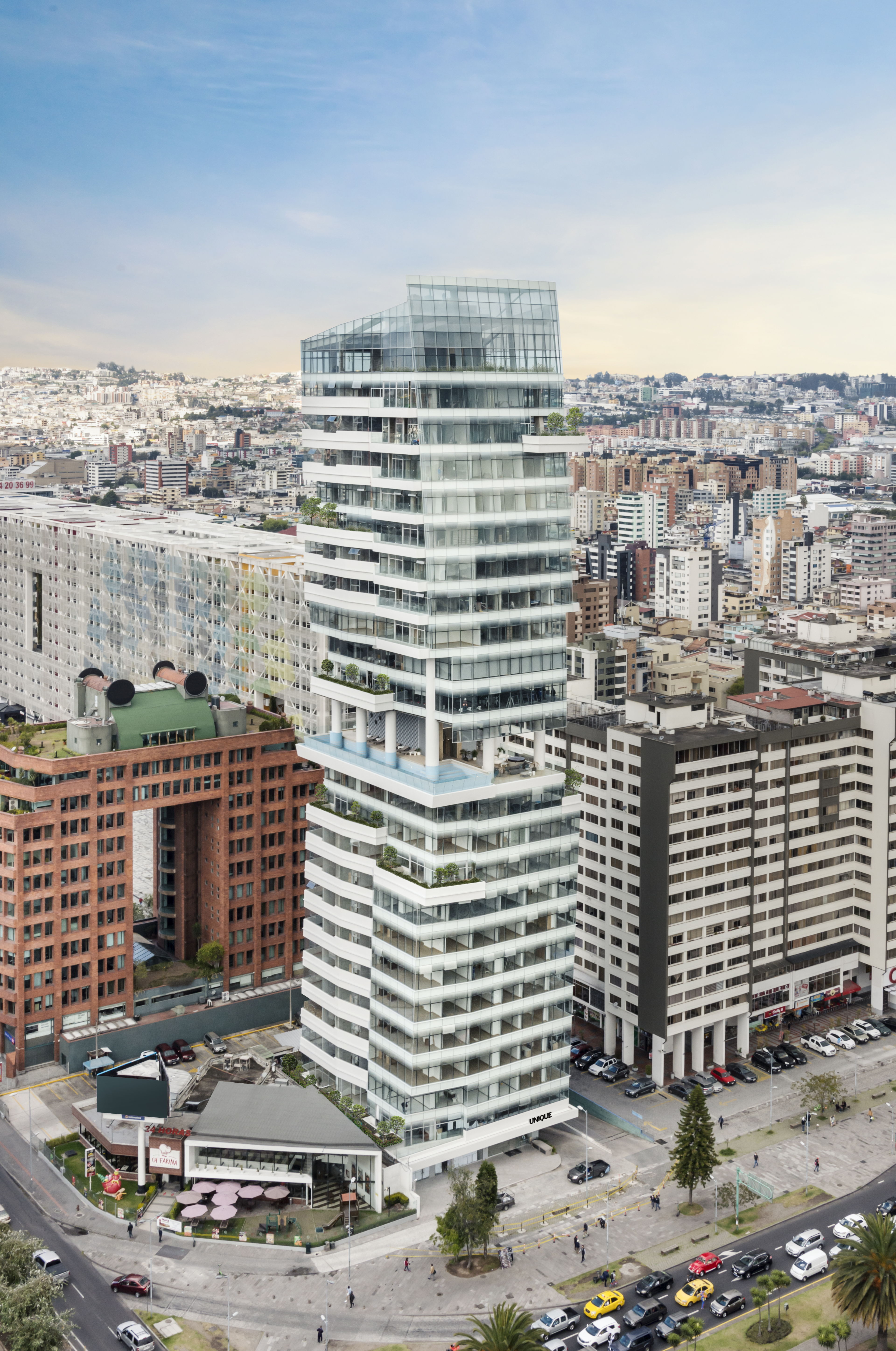 Carlos Zapata and Uribe Schwarzkopf Unveil Unique: A Stunning 24-Story Mixed-Use Residential Tower in Quito, Ecuador