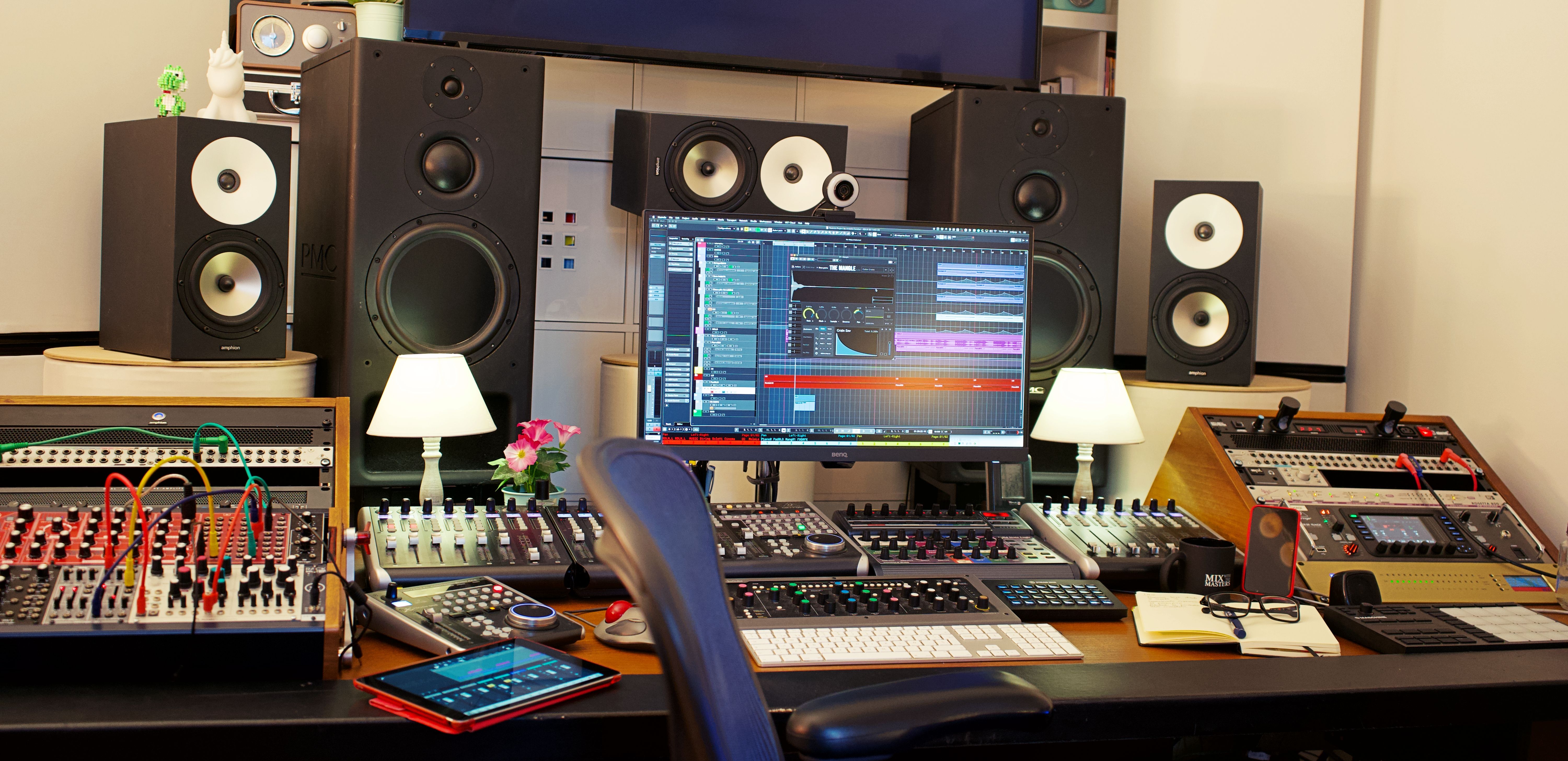Escobar uses a mix of Amphion One18 and One12 monitors to give him the clarity and control he needs for mixing in surround sound.