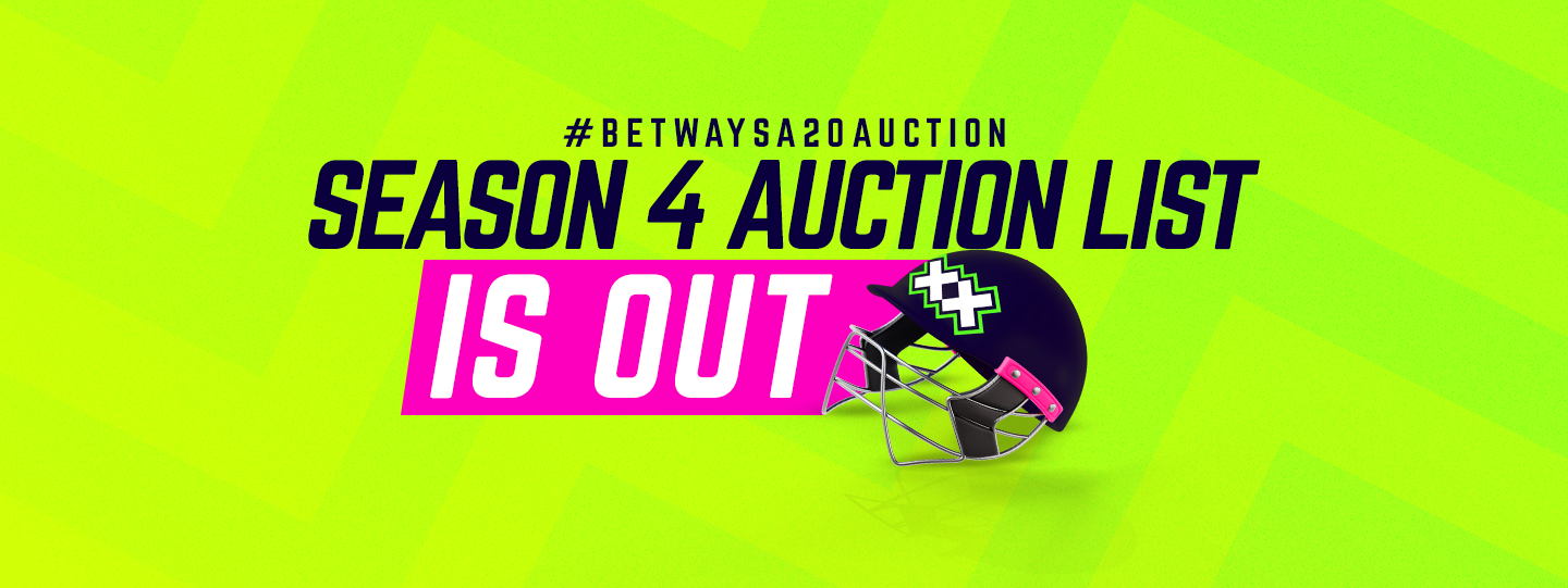 South Africa’s top talent and international stars headline Betway SA20 Season 4 Player Auction list 