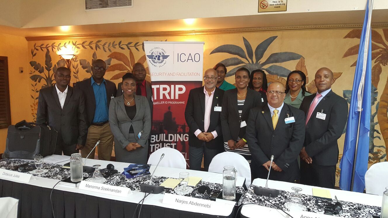 OECS Director General, Dr. Didacus Jules with facilitators and participants of TRIP Symposium
