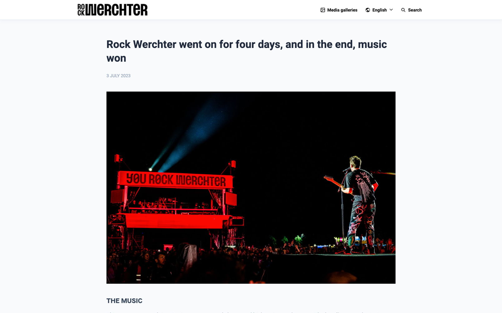 Rock Werchter celebrates the success of their sold out 2023 festival