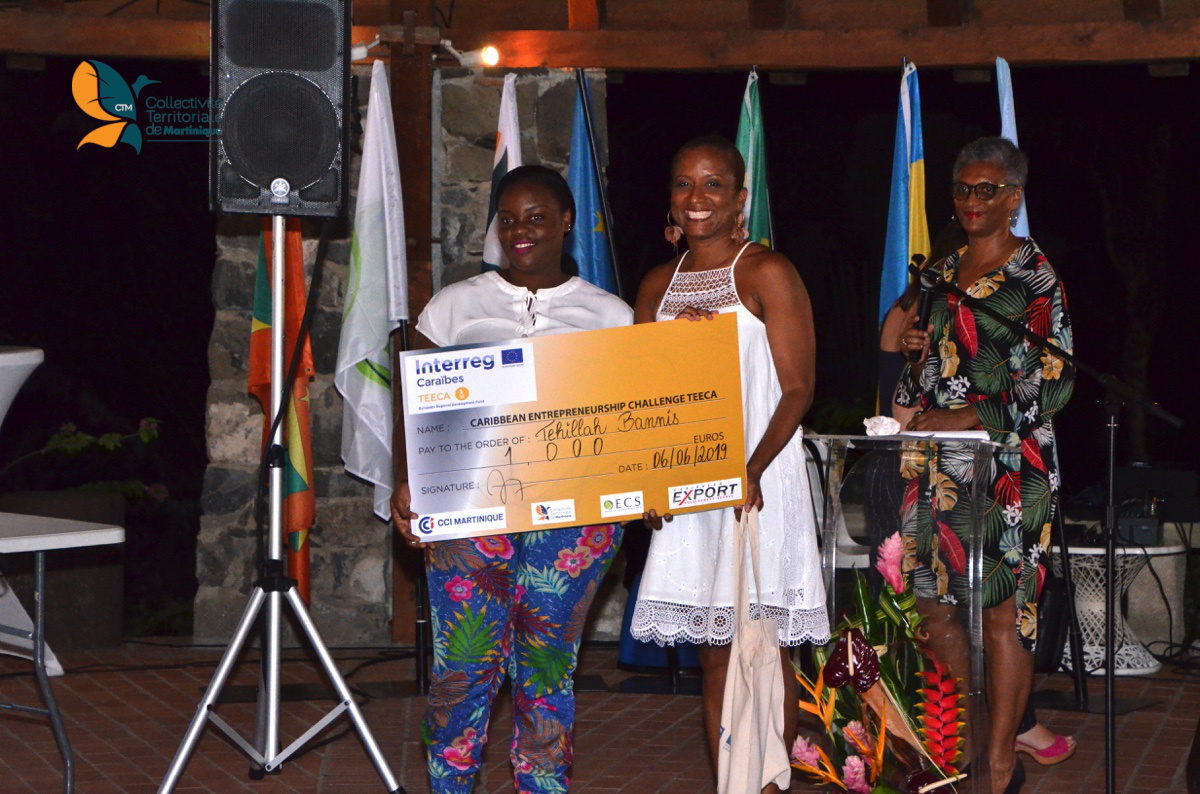 Tehillah Bannis, participant from Dominica (Herbie Care project) received the 4th prize of the Challenge