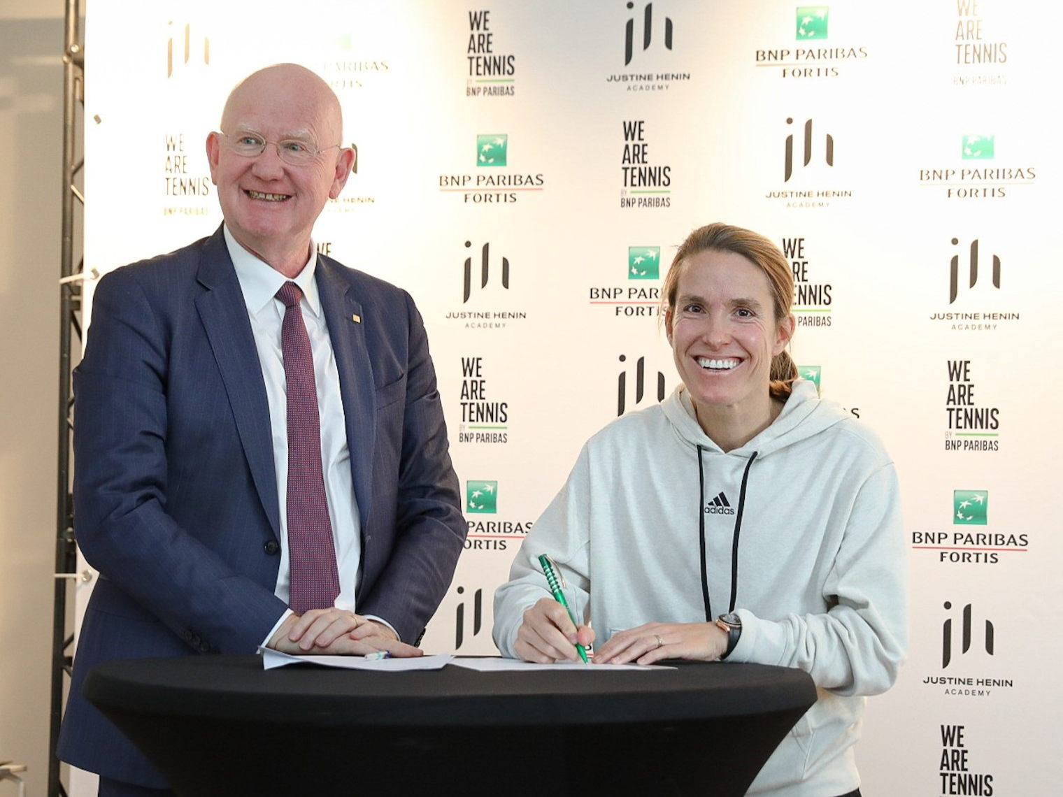 Justine Henin and BNP Paribas Fortis join forces to support the future of tennis 
