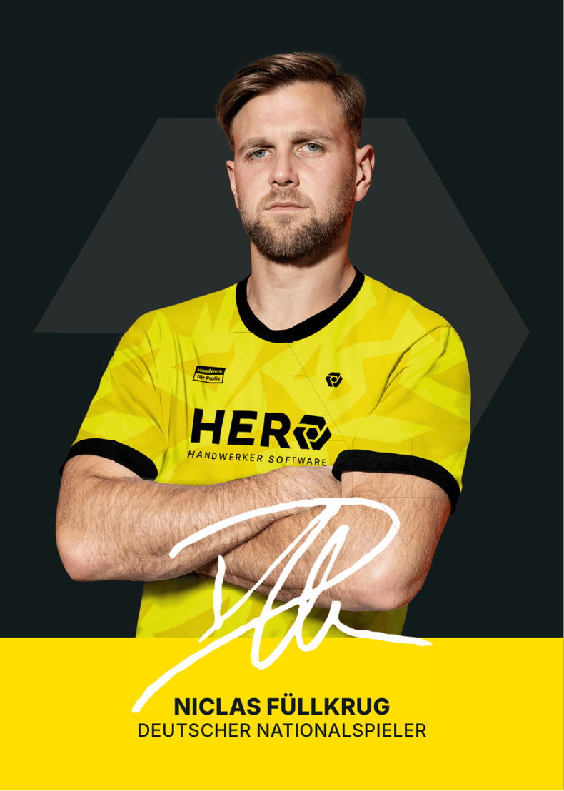Niclas Füllkrug im HERO-Trikot