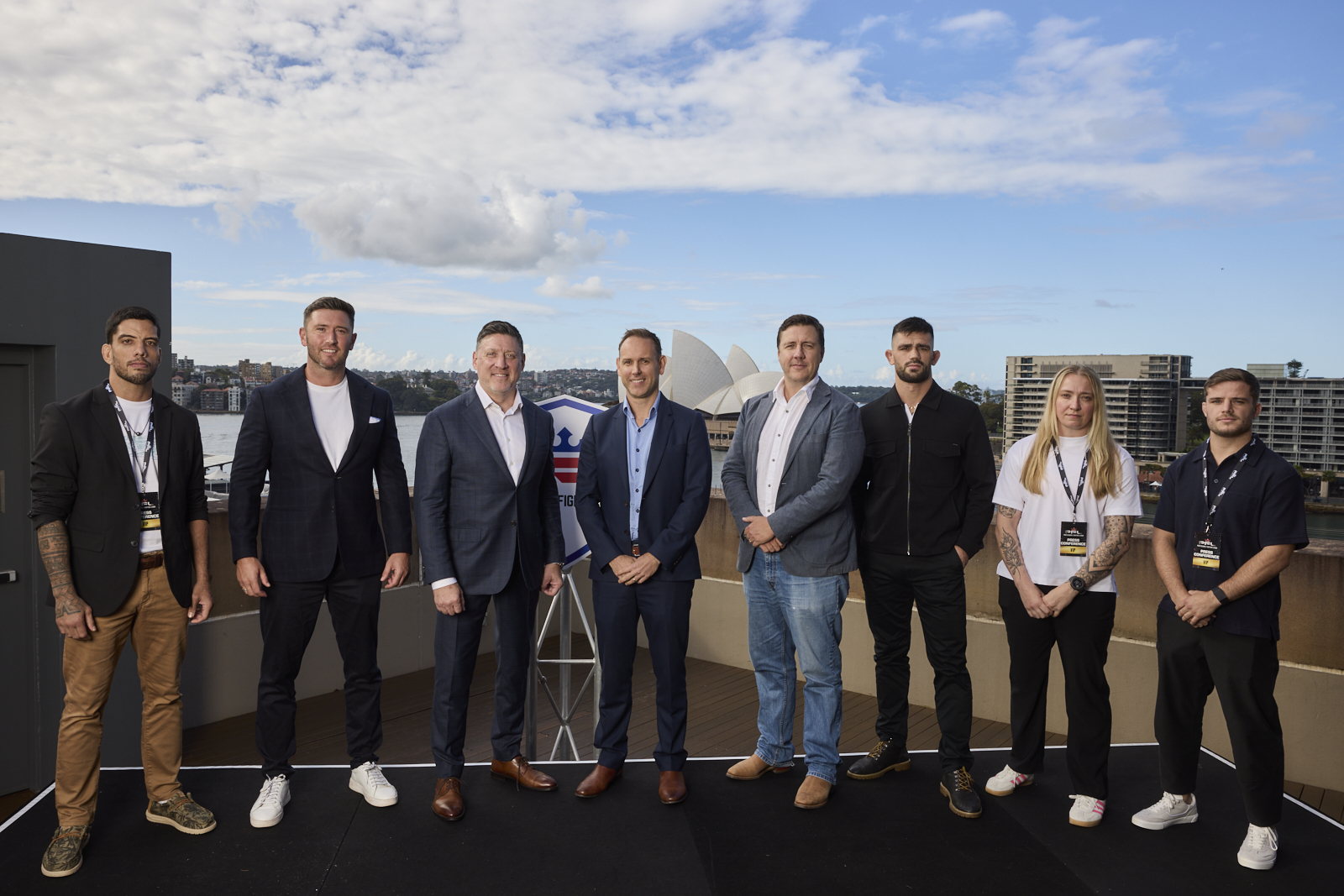 L to R: Raihere Dudes, James Frewin, Peter Murray, Dan Taylor, Ben Kimber, Joseph Luciano, Sara Collins and Sean Gauci. L to R: Raihere Dudes, James Frewin, Peter Murray, Dan Taylor, Ben Kimber, Joseph Luciano, Sara Collins and Sean Gauci.