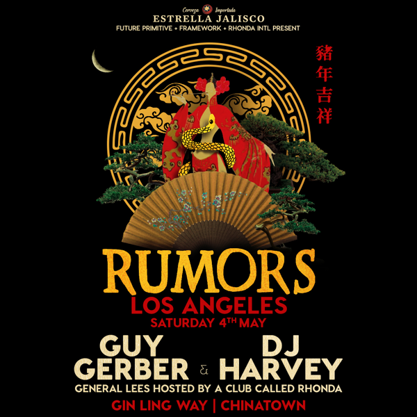 GUY GERBER'S RUMORS LOS ANGELES RETURNS TO GIN LING ALLEY MAY 4TH