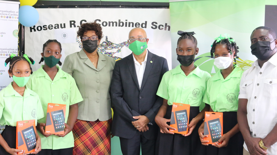 OECS and Spirit of America Donate Tablets to Students