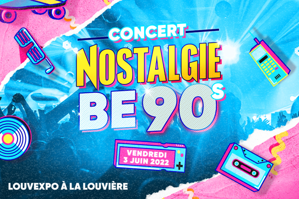 Nostalgie Be 90’s : le concert inédit qui réunit les artistes les plus emblématiques des 90’s.