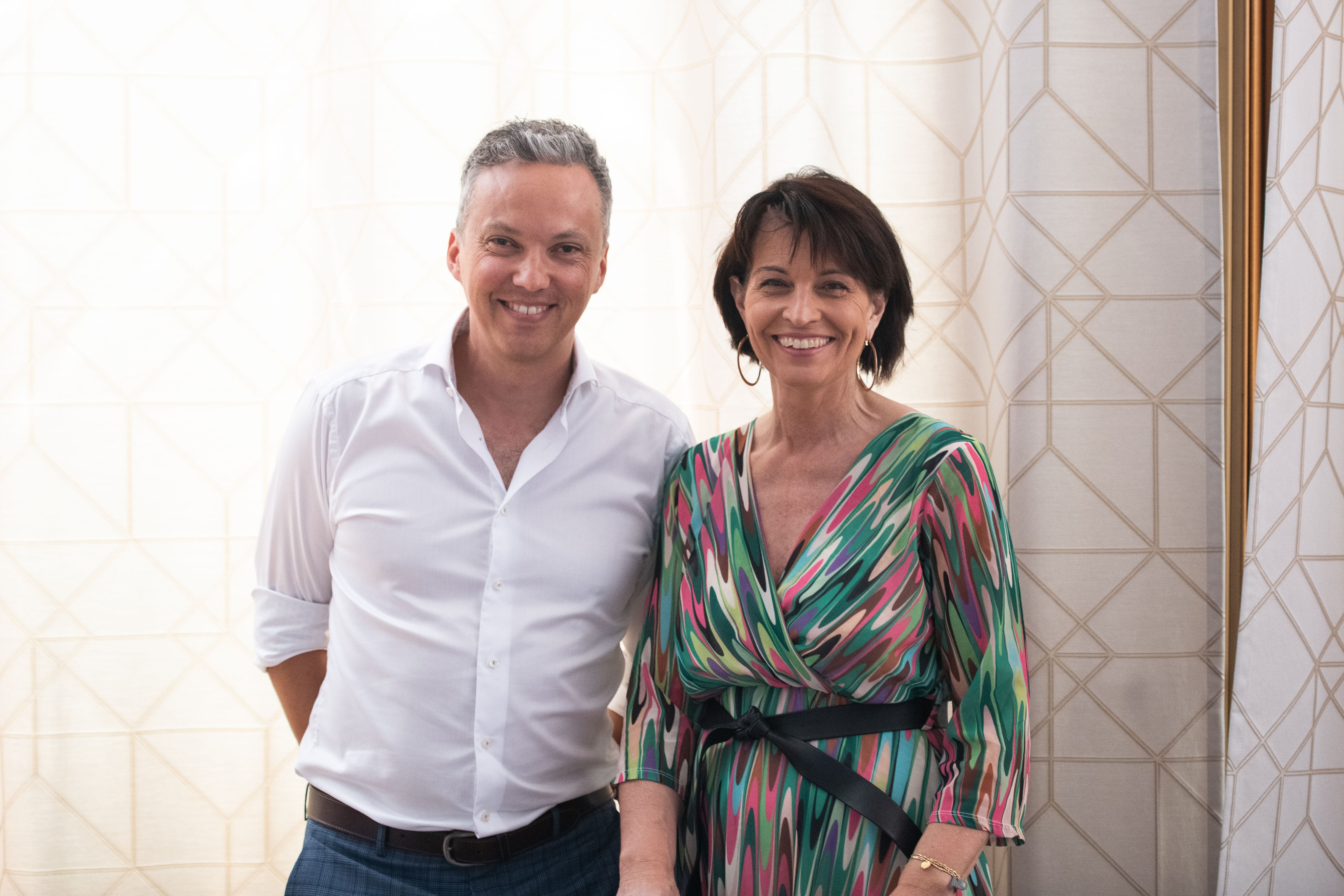 Cédric Habermacher (Director Green Business Switzerland) et Doris Leuthard (Présidente du jury du Green Business Award)