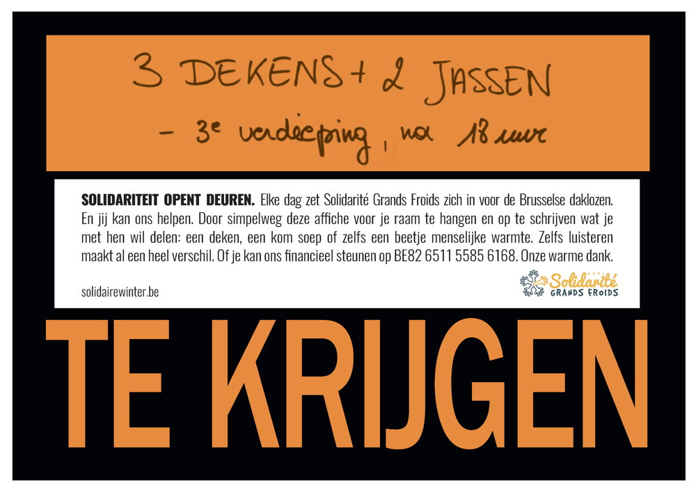 Affiche 'Te krijgen'
