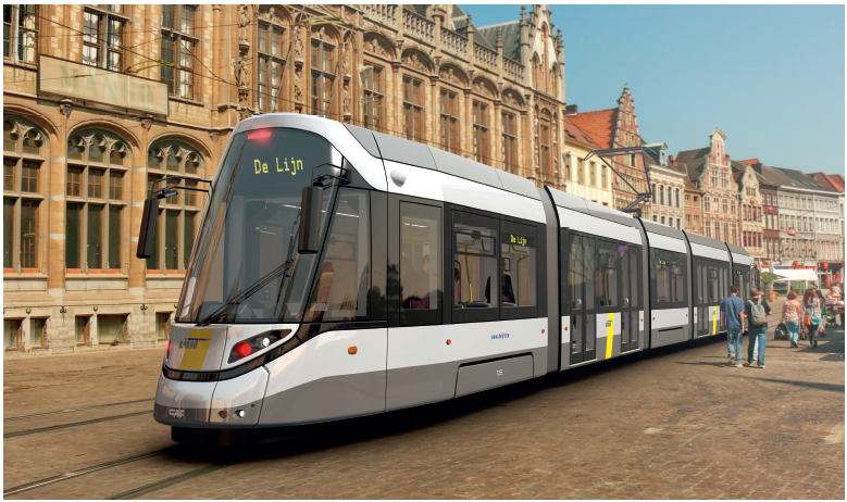 Ontwerp CAF-tram voor Gent.