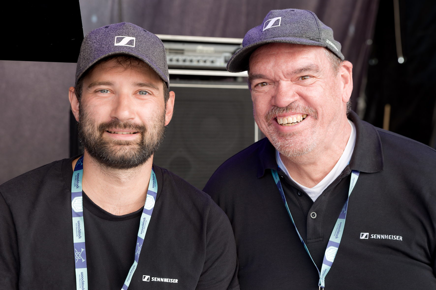 Unterstützten vor Ort: Florian Fuchs und Volker Schmitt von Sennheiser