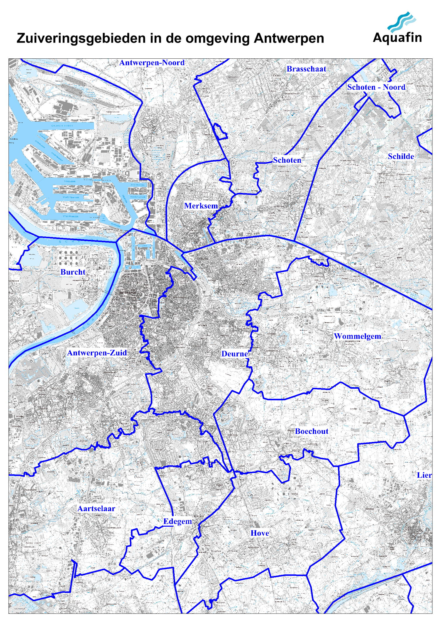 Waar wordt mijn afvalwater gezuiverd: zuiveringsgebieden in de omgeving van Antwerpen