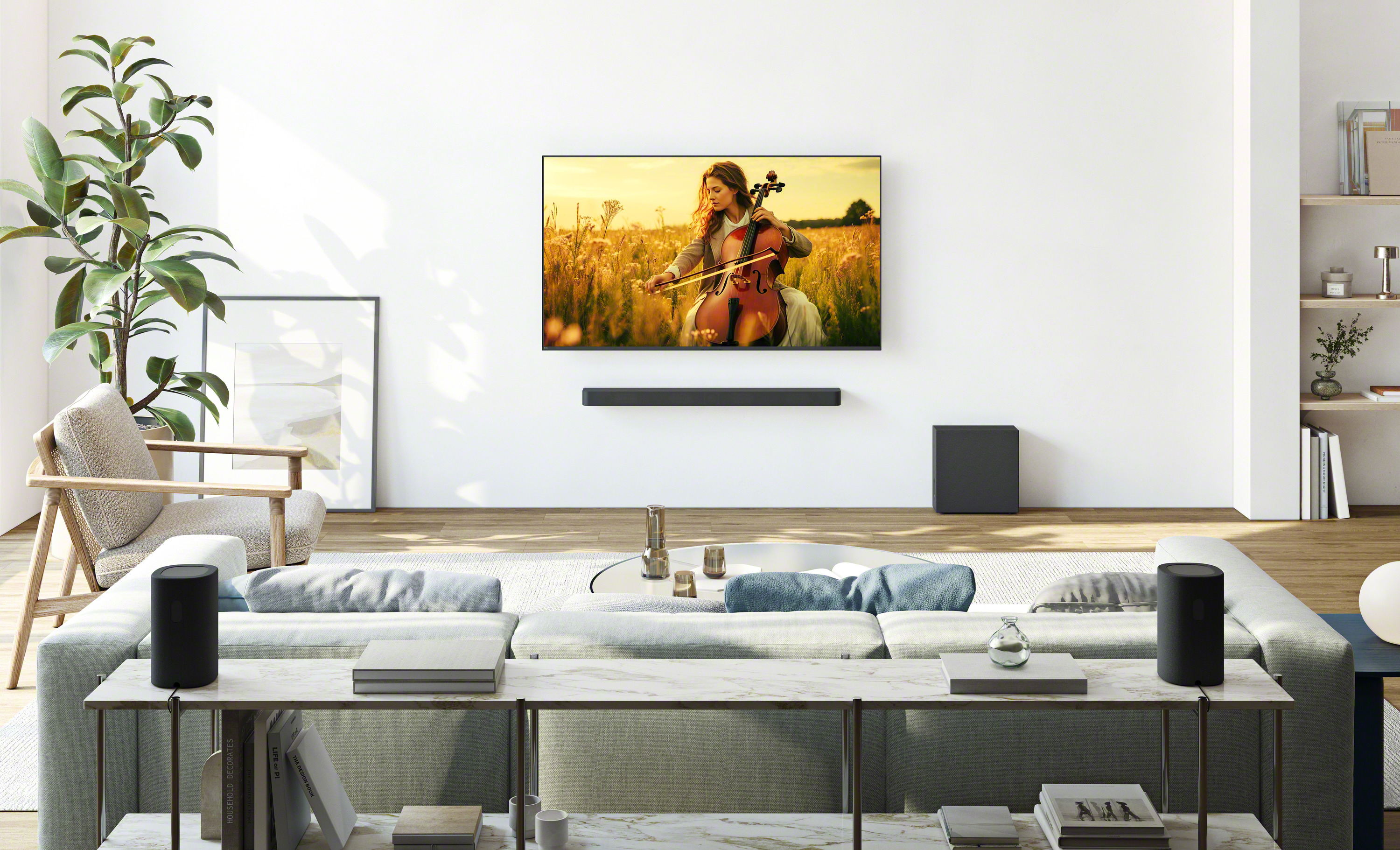 BRAVIA Fernseher und BRAVIA Theatre Home-Audio-Produkte arbeiten am besten zusammen.