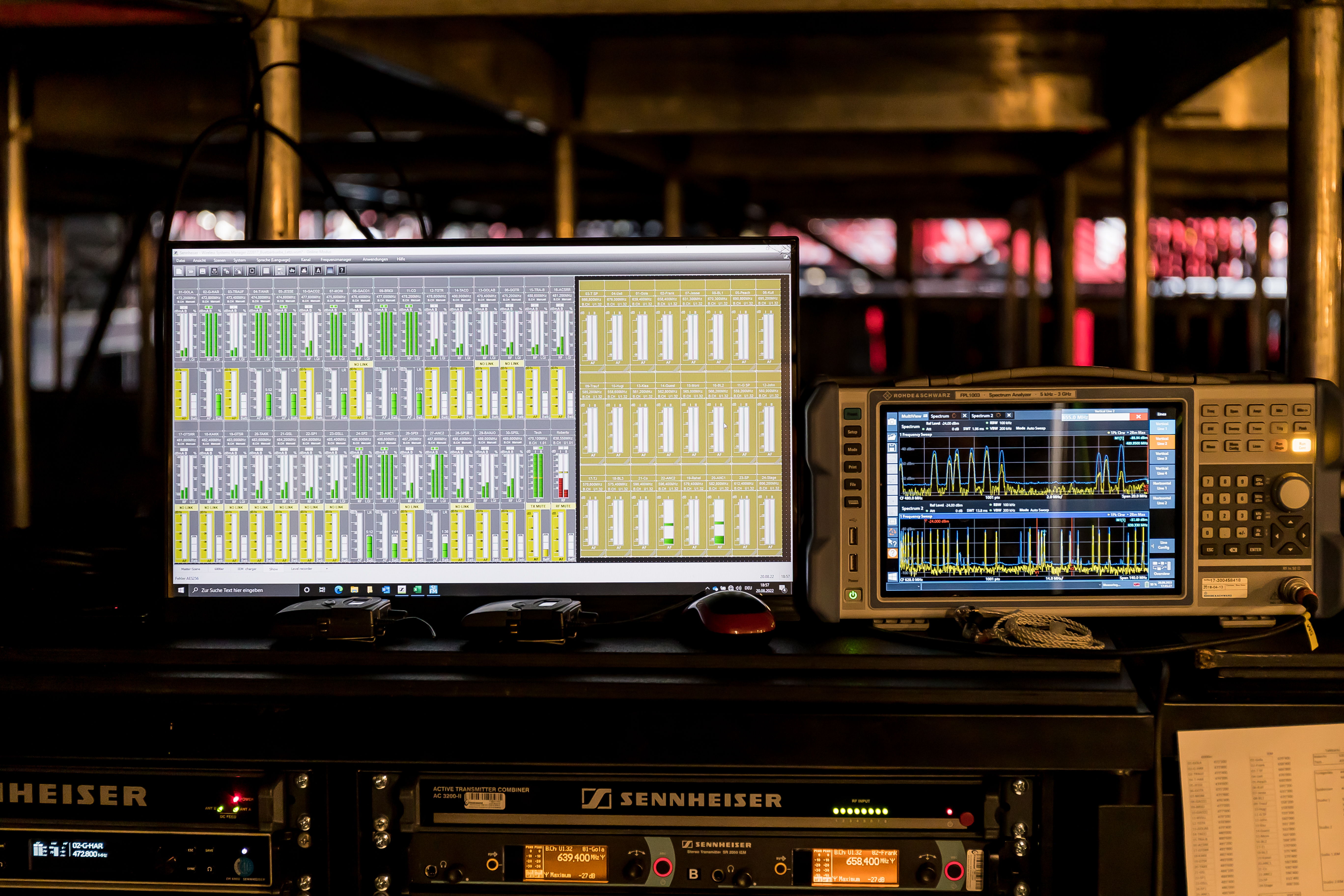 The Wireless Systems Manager software was used to monitor and control the 82 channels at the Letzigrund stadium (Photo: Thomas Holz)