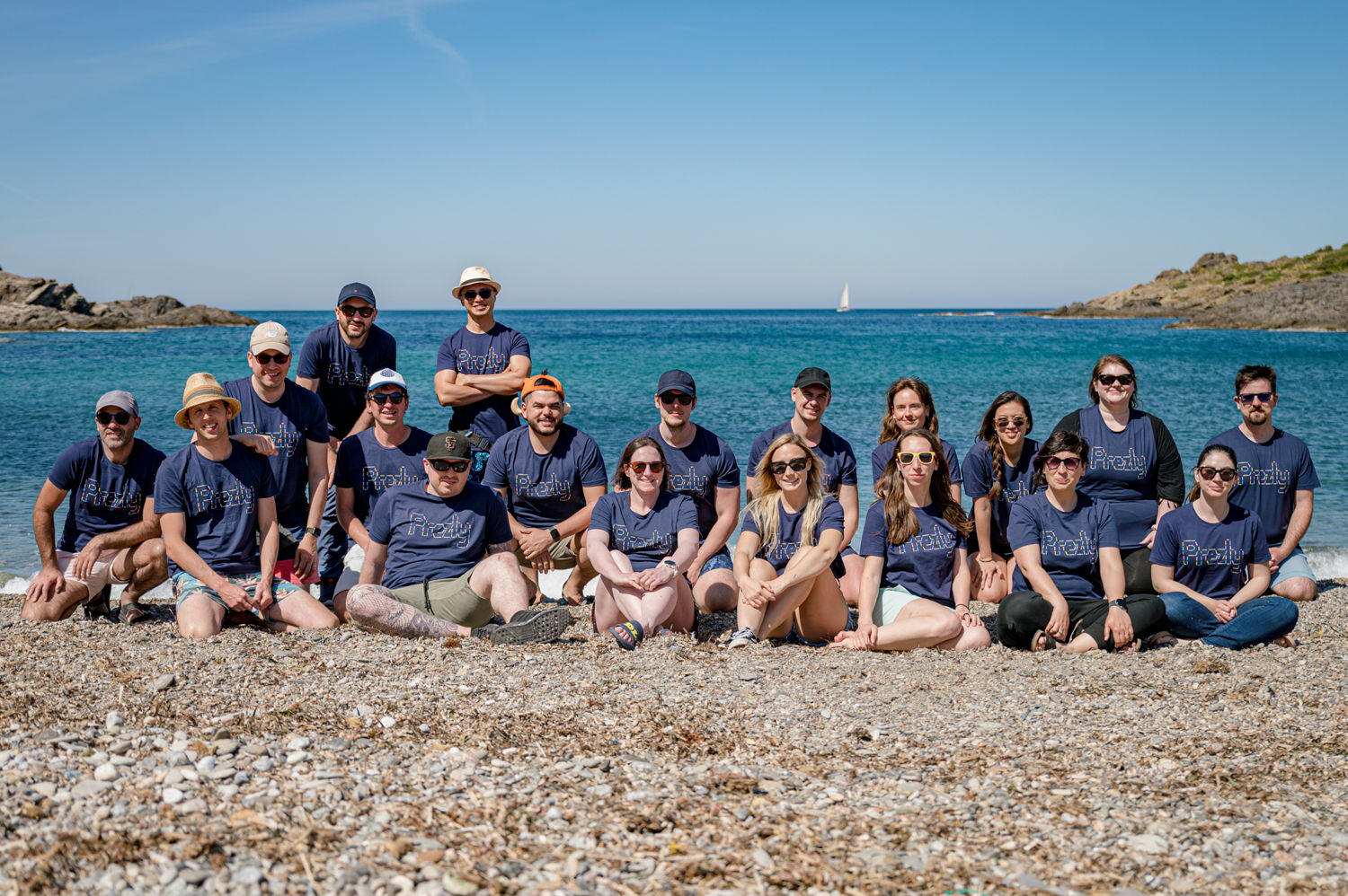 Prezly team photo, company retreat, Girona 2023