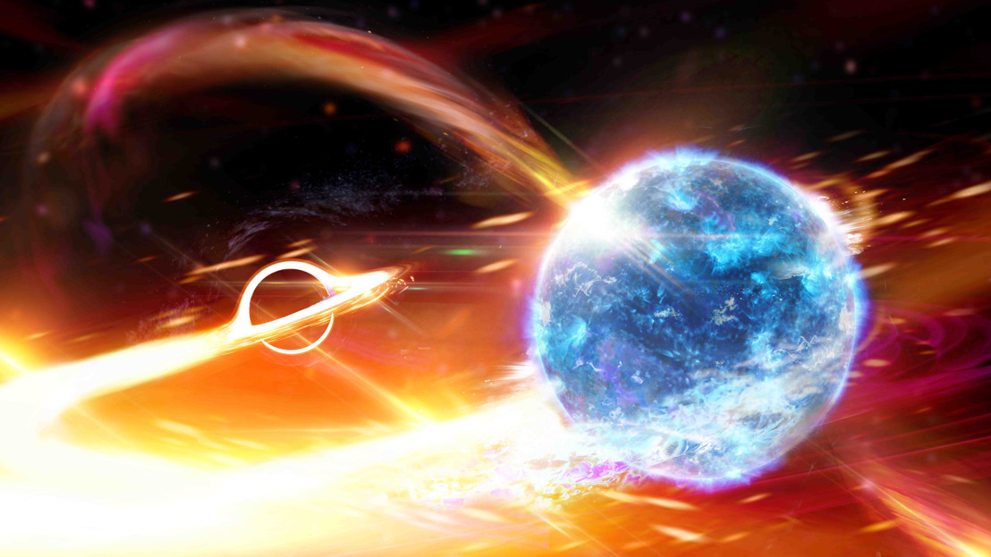 Scientists detect a black hole swallowing a neutron star like Pac-man