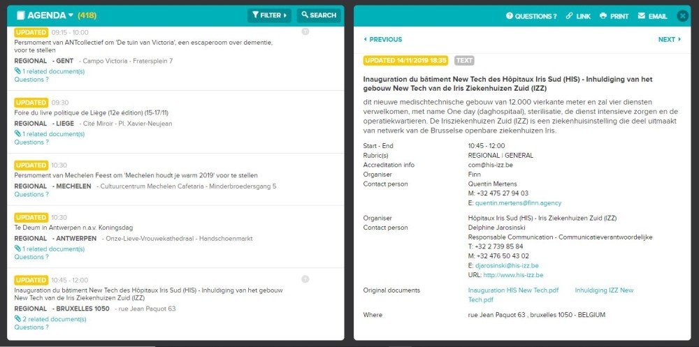 Agenda dans BelgaBox, l'outil pour et par les journalistes Agenda dans BelgaBox, l'outil pour et par les journalistes