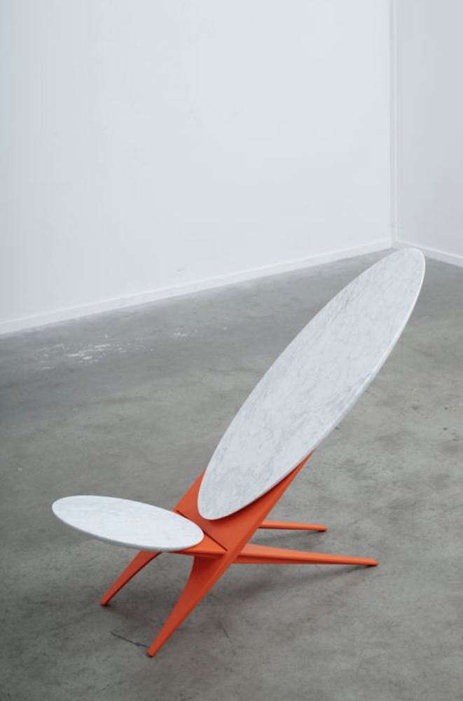 Foreign body of chalf and iron, 2021 by Samuel Ross from Freidman Benda at DESIGN MIAMI.LA (Image credit - Oliver Matich)