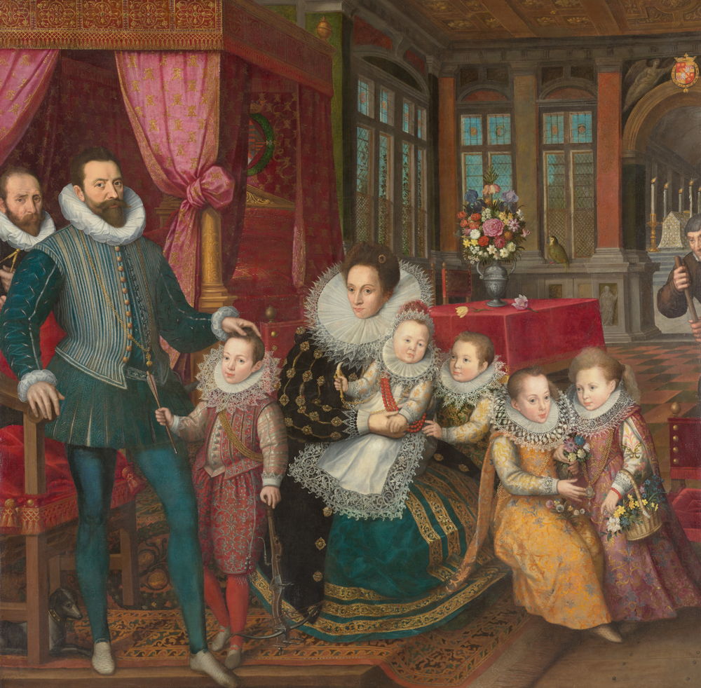 Anoniem, Familieportret van Karel van Arenberg en Anna van Croÿ, omstreeks 1593. KU Leuven, Kunstpatrimonium © KU Leuven - Bruno Vandermeulen 