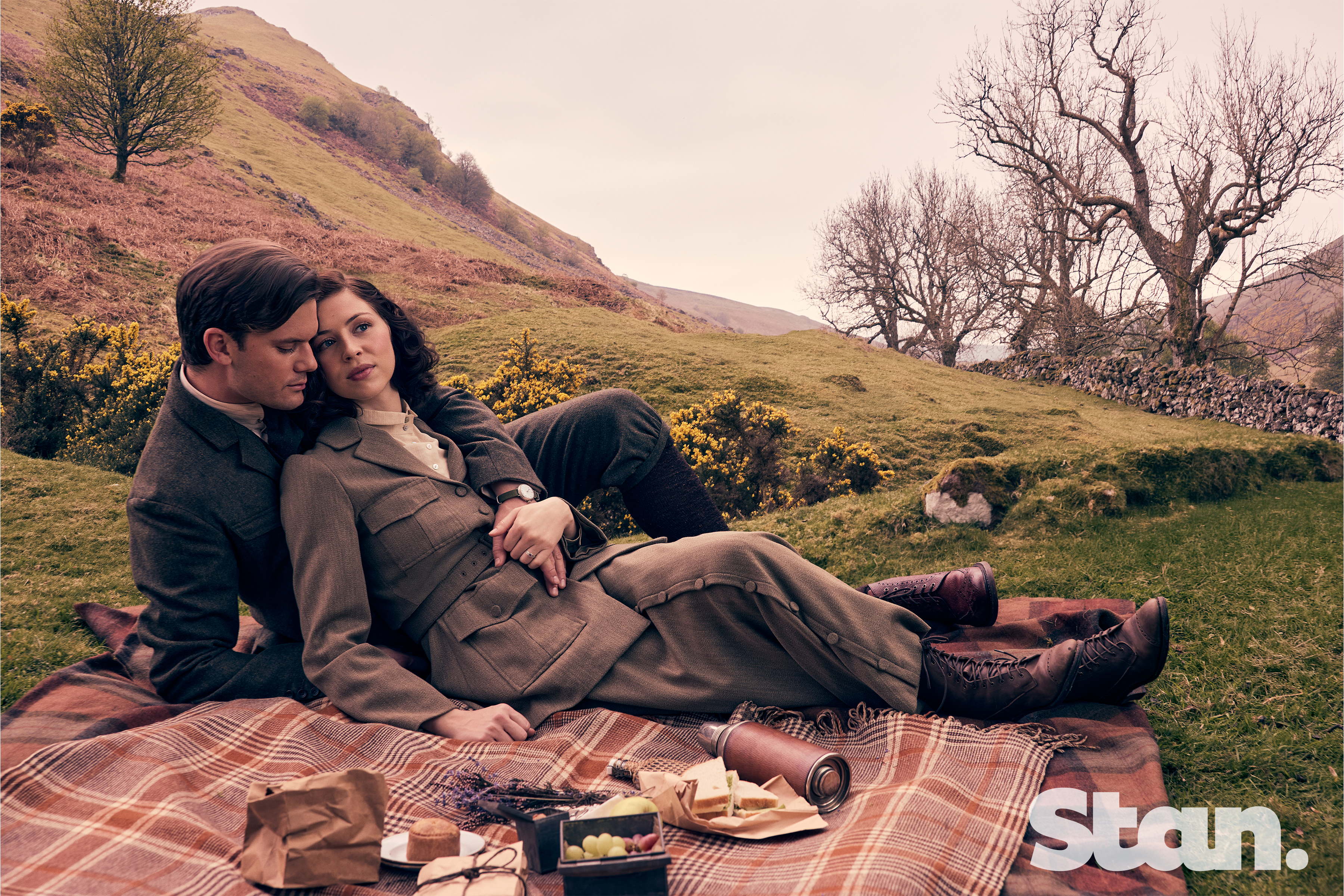 L-R: Jeremy Irvine and Hermione Corfield L-R: Jeremy Irvine and Hermione Corfield
