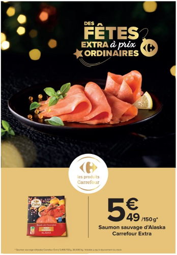 Saumon sauvage d'Alaska Carrefour EXTRA