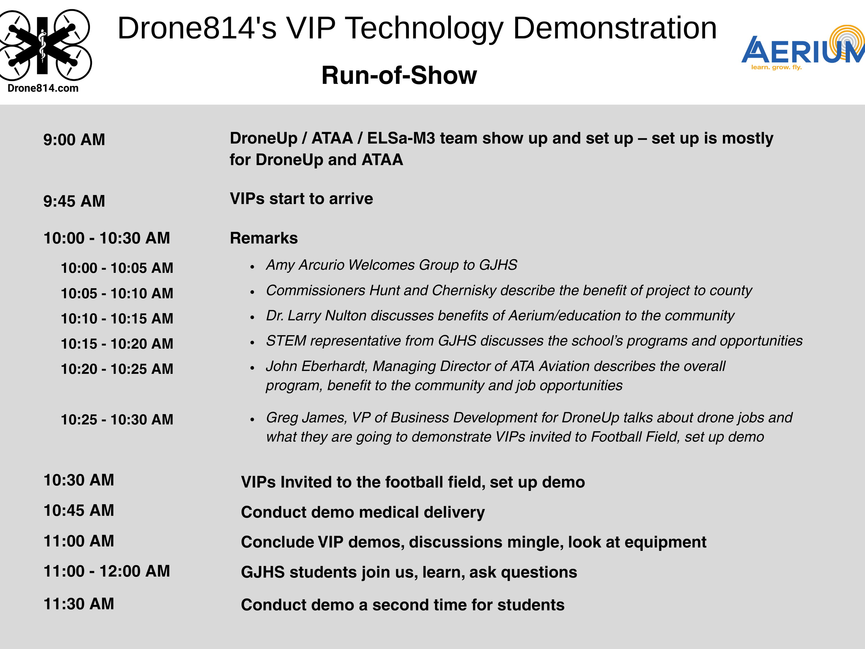Experts to Demonstrate First-of-Its-Kind Medical Drone Delivery Project at Johnstown High School