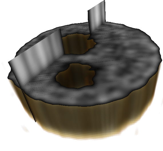 One of the team's computer-generated 3D images of the experimental object using the ghost imaging approach. Image credit: Andrew Kingston and colleagues