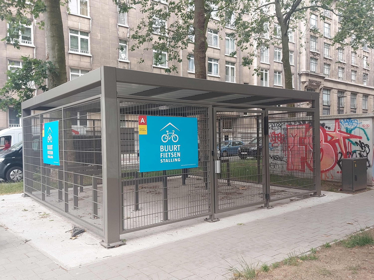 Buurtfietsenstalling Maria-Theresialei ©stad Antwerpen