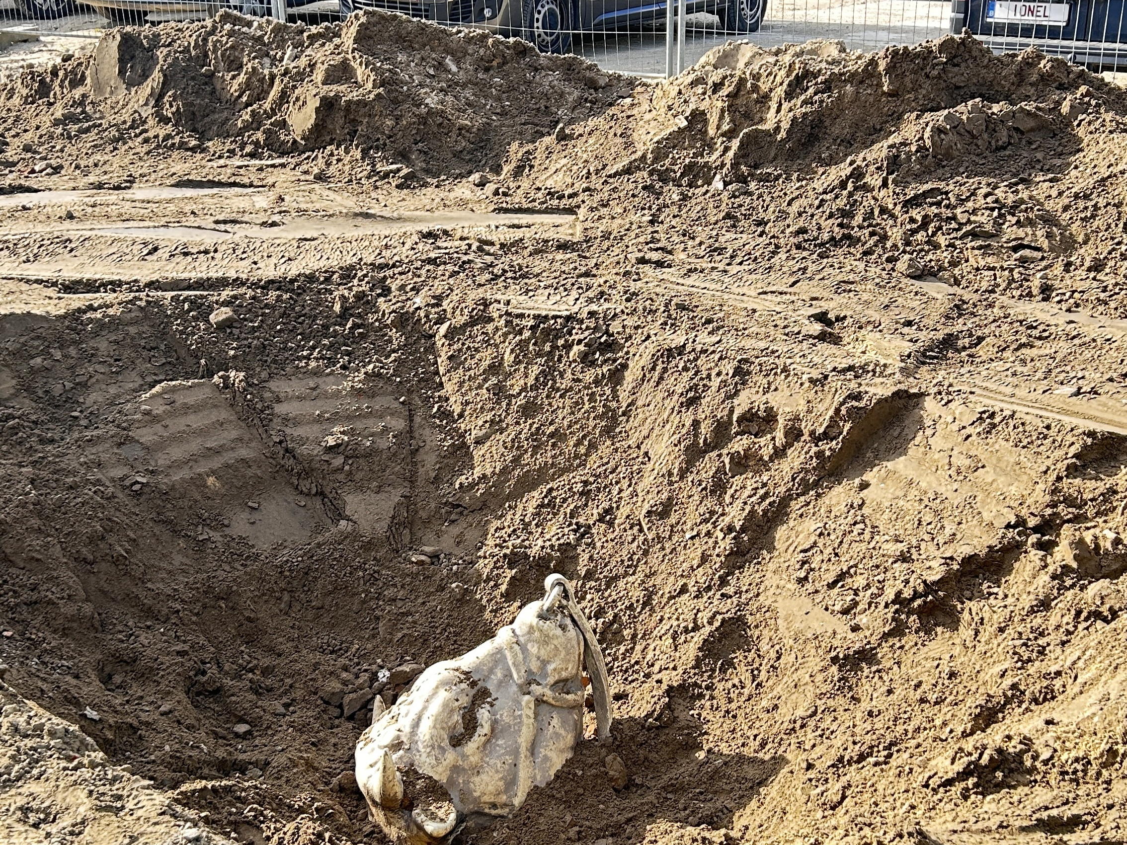 Stuk beeld gevonden bij graafwerken in Antwerpse Slachthuisbuurt
