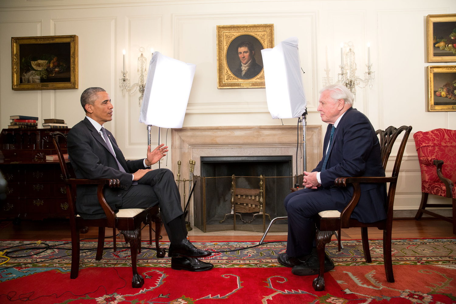 President Obama en David Attenborough (c) BBC One