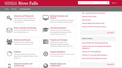 University of Wisconsin-River Falls relies on TeamDynamix to run its IT service department in the cloud.