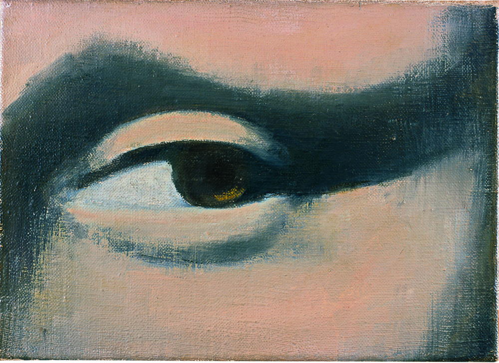 Meret Oppenheim, Das Auge der Mona Lisa, 1967, Oil on canvas. 23 x 32.1 cm / 9 x 12 5/8 in  © 2025, ProLitteris, Zurich