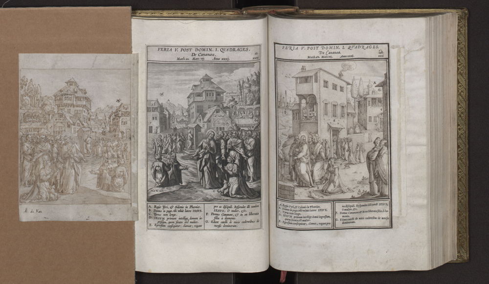 Evangelicae historiae imagines: dessins préparatoires de Maarten De Vos et Bernardino Passeri, estampe par Hieronymus Wierix