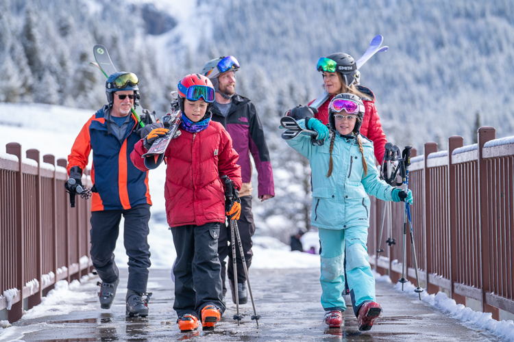 Families Enjoying a Beautiful Day in Colorado Ski Country USA. Courtesy Colorado Ski Country USA.