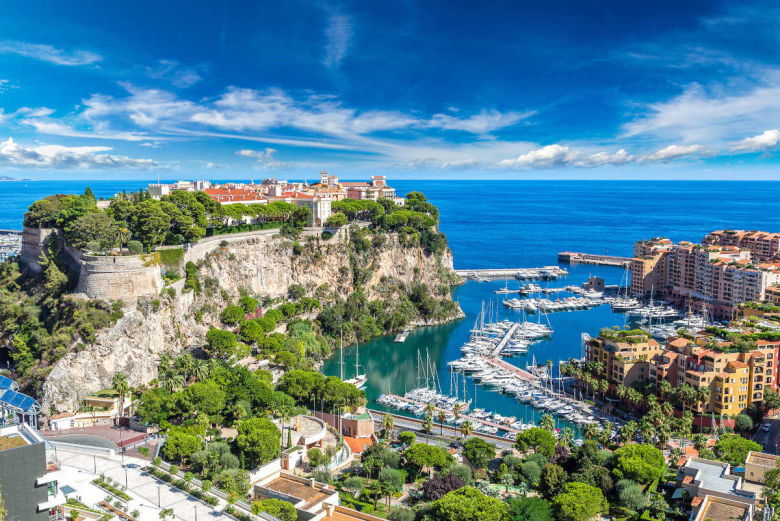 Vista de Mónaco en tour por Costa Azul