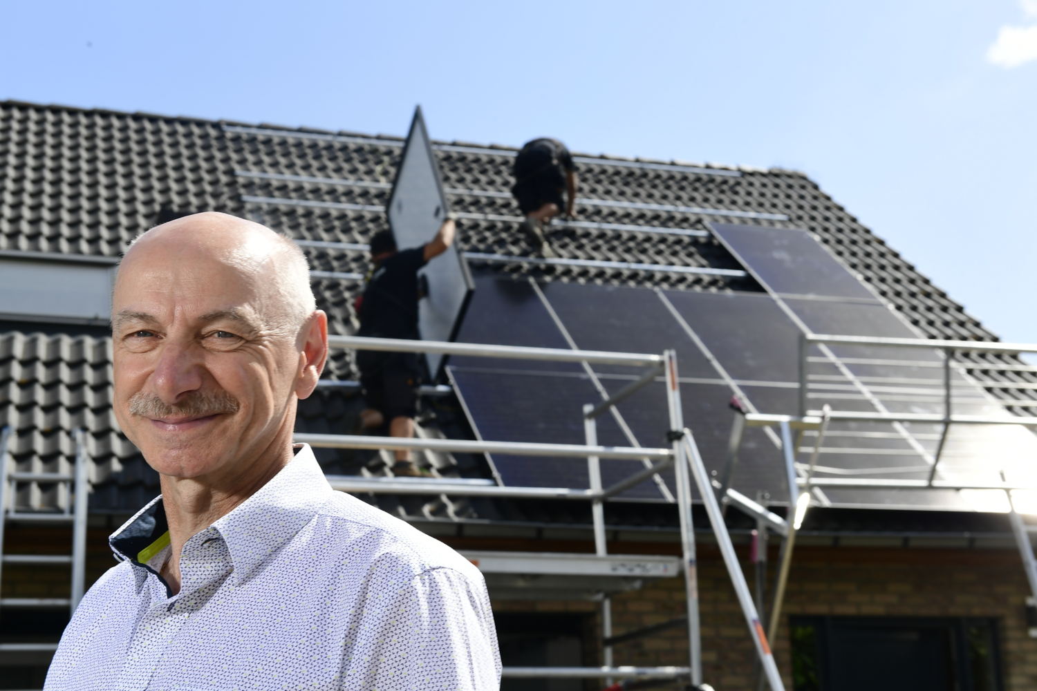 Installatie zonnepanelen bij Frank De Groote via groepsaankoop 2021