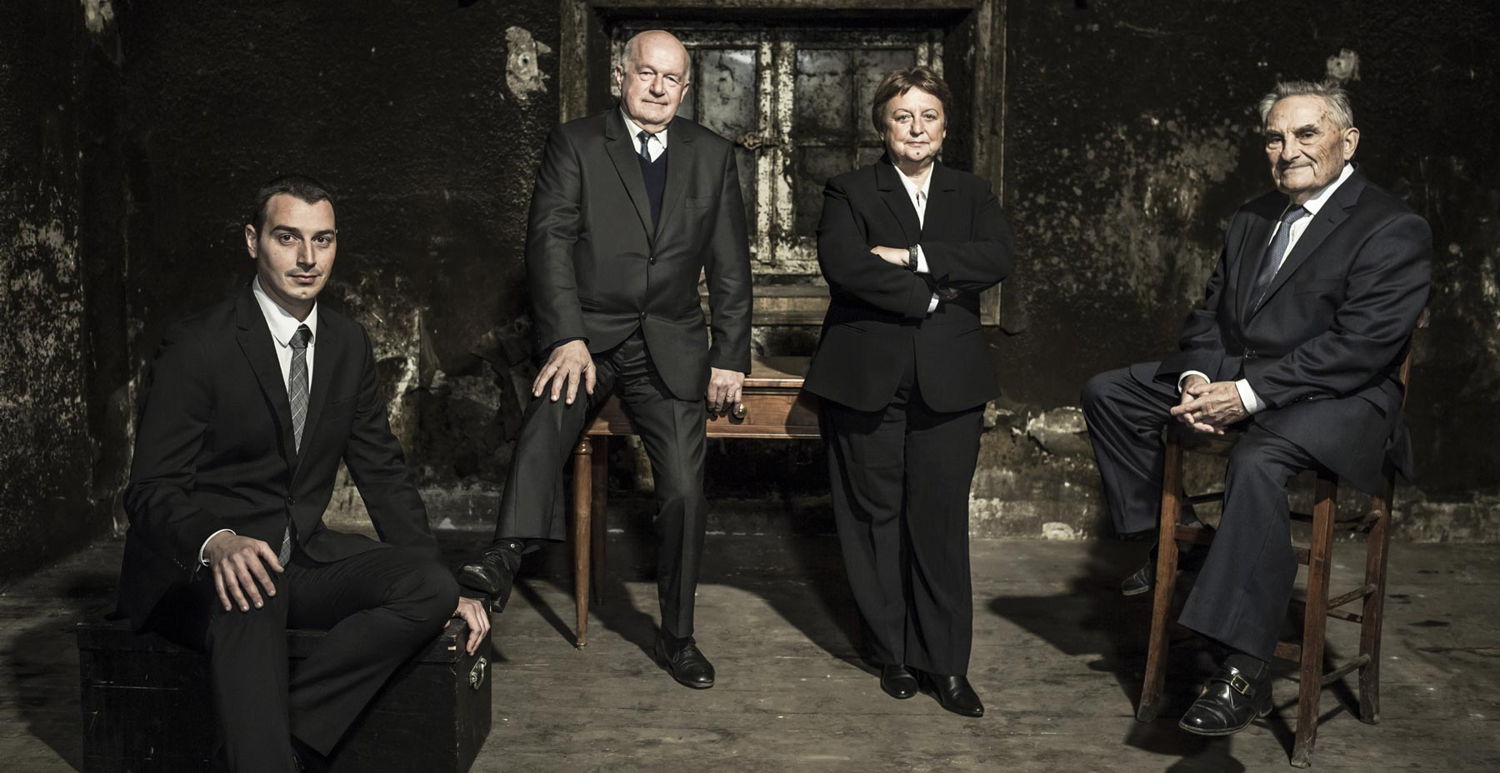 Baptiste Loiseau, Georges Clot, Pierrette Trichet and André Giraud