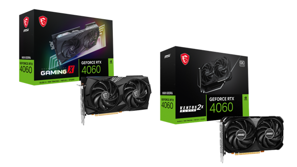 MSI stellt die neuen Custom-Grafikkarten der NVIDIA® GeForce RTX™ 4060 Serie vor 