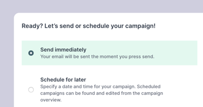 Help: Sending or scheduling your Campaigns