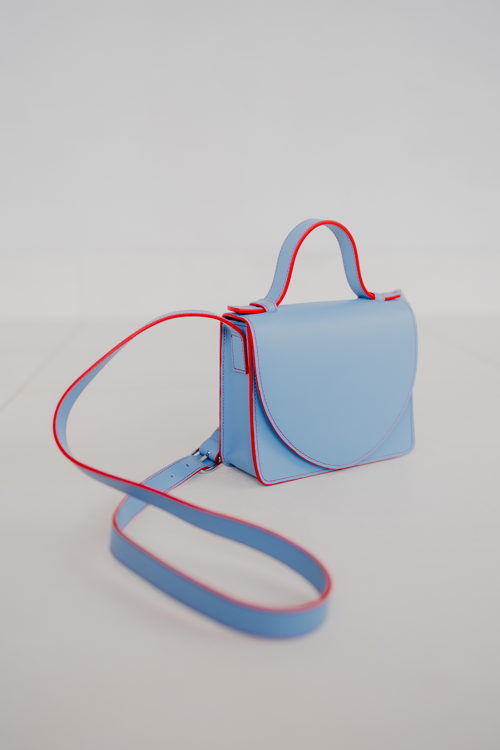 Micro Briefcase Bleu Ciel Red Stitched €350(1)