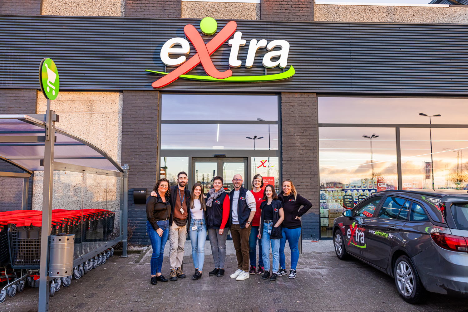 L'équipe de l'Extra Shop d'Aiseau-Presles