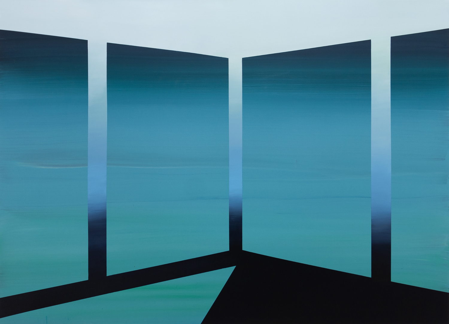 Tina Gillen, ZENNE IV, 2023. Acrylic on canvas, 130 x 180 cm. Courtesy the artist and Nosbaum Reding Gallery, Luxembourg - Brussels